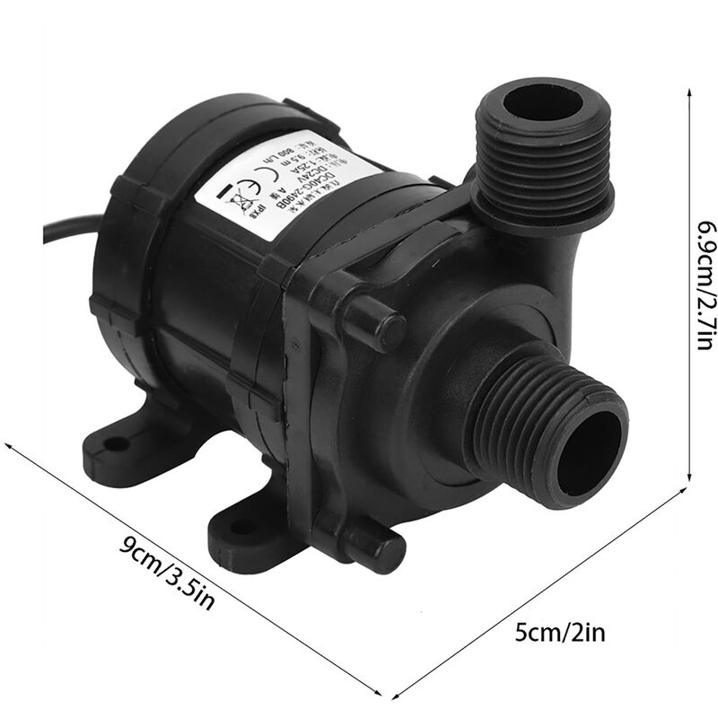 Sjlerst - Mini pompe à eau sans balais ultra silencieuse dc 24V 750L / h