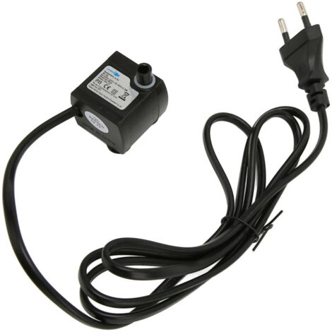Mini Pompe à Eau Submersible Réglable Silencieuse Étanche IPX8 avec Ventouse pour Aquarium, Prise EU 220-240V