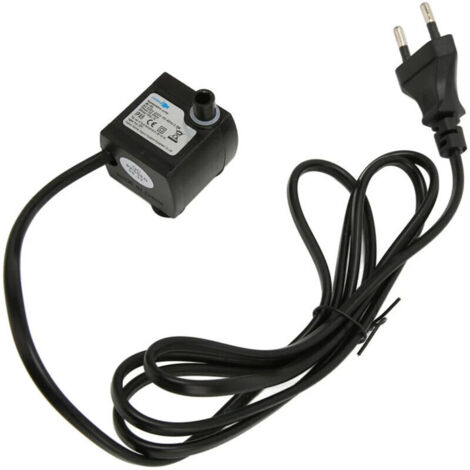 Mini Pompe à Eau Submersible Réglable Silencieuse Étanche IPX8 avec Ventouse pour Aquarium, Prise EU 220-240V