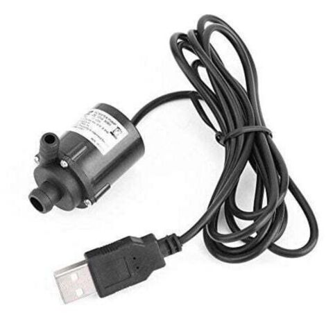 Mini pompe à eau Ulisem, DC 12 V, 240 l/h, micro pompe submersible sans balais, moteur de pompe de refroidissement par eau avec port USB.