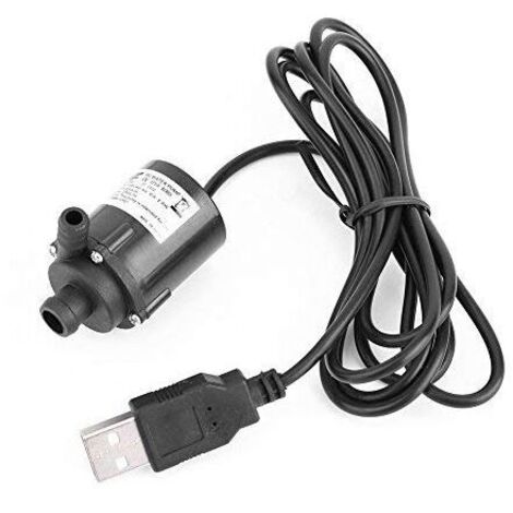 Mini Pompe à Eau,DC 12V 240L / H Mini Micro Pompes à Eau sans Balais Submersibles - Moteur de Pompe de Refroidissement à Eau avec Connecteur USB