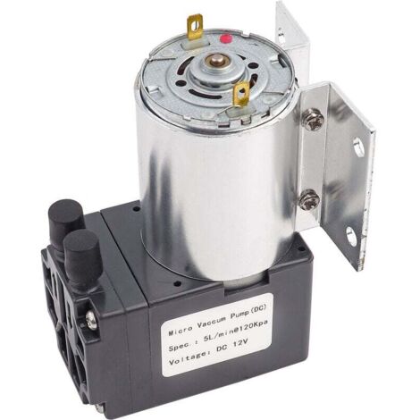 Mini pompe à vide DC 12V 5L/min 120kpa, pompage par aspiration à pression négative avec support