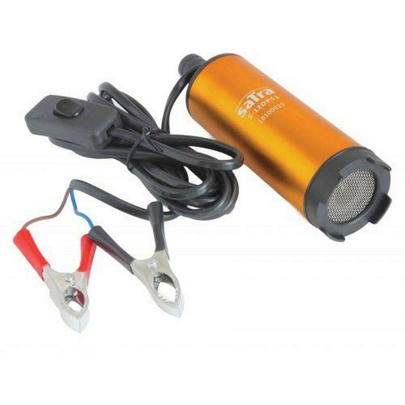 Satra - Mini pompe electrique de vidange submersible 12 volts huile gasoil eau de 51 mm