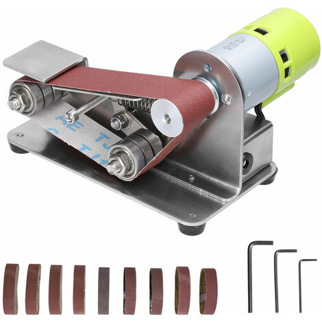 Mini ponceuse à bande de bureau à domicile Machine de polissage portable bricolage avec 10 rouleaux de bande abrasive,sans pouvoir LOSJFE11L6