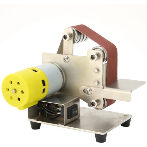 Mini ponceuse à bande, ponceuse et meuleuse électrique portative pour le bricolage, aiguiseur de couteaux et meuleuse