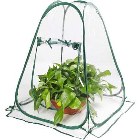 Mini Pop-Up Greenhouse, Small Winter Tent for Plants, Frost Protection (70 x 70 x 80 cm)