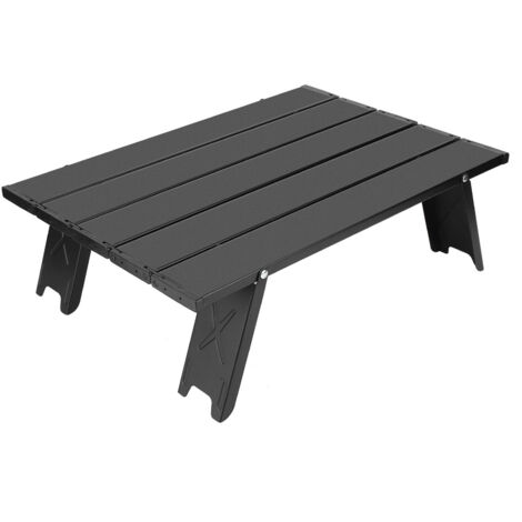 Mini Portable Aluminium Alloy Folding Table Outdoor Camping BBQ Picnic Table Black