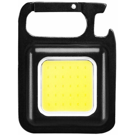 Mini porte-clés Portable lumière multi-fonction COB Camping lanterne magnétique ventouse crochet ouvre-bouteille charge rapide