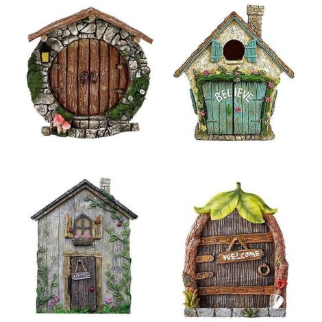 Mini porte miniature, statue de porte, idéale pour une cour ou un jardin.