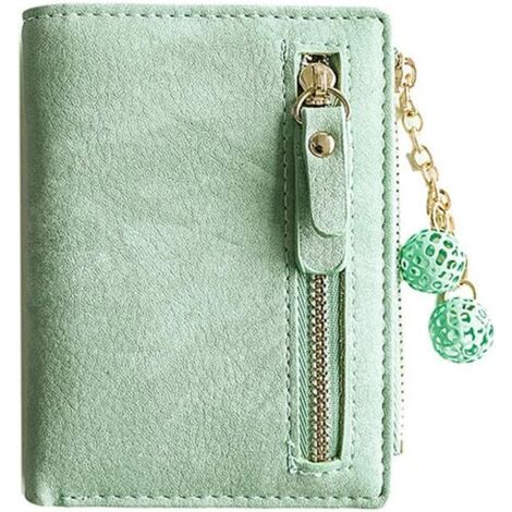 Mini porte-monnaie zippé pour femme (vert),