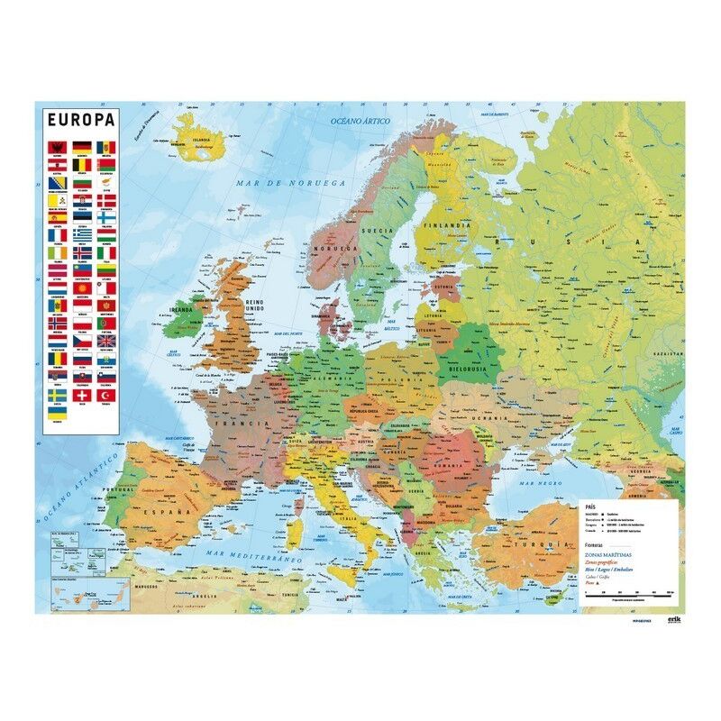 Mini poster mappa dell'Europa