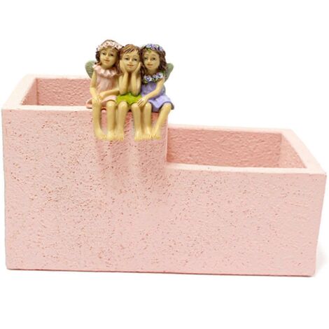 Mini pot de fleurs féerique en résine, porte-stylo, organisateur de jardin, décoration de bureau pour intérieur et extérieur, jardin ou balcon, cadeau