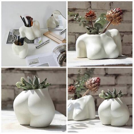 Mini pot pour le bas du corps, avec trous de drainage, pot de fleurs, mignon pour Noël-B--