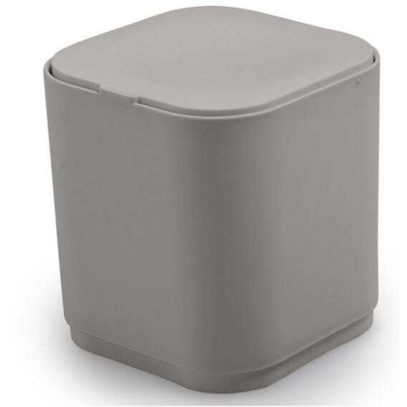 Mini Poubelle Carrée Pour Salle De Bains Beige 1.2L Agave