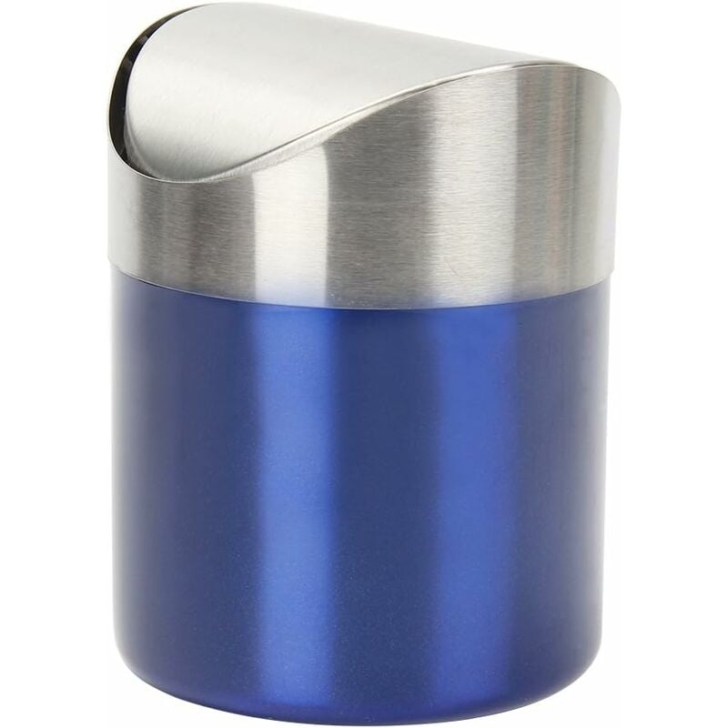 Mini Poubelle De Table En Acier Inoxydable Poubelle De Cuisine Capacité 1,5 l / 0,40 Gal, 17 × 13 × 12,5 cm-Fei Yu