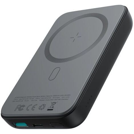 Mini Power Bank 10000 mAh magnetisch mit QC PD USB USB-C Ladegerät, schwarz