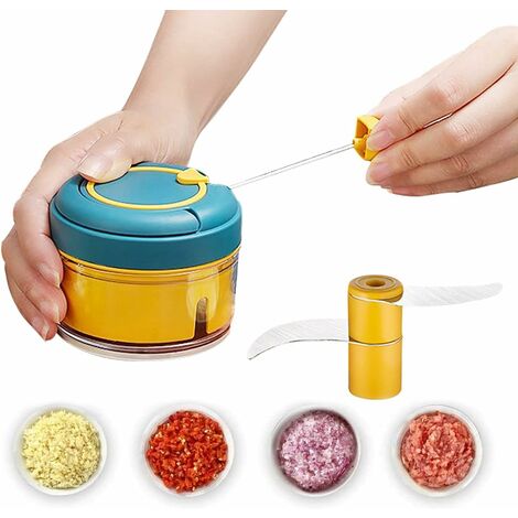 Mini prensa de ajo multifuncional, picadora de ajo, picadora de ajo, mini procesadores de alimentos (170ml)