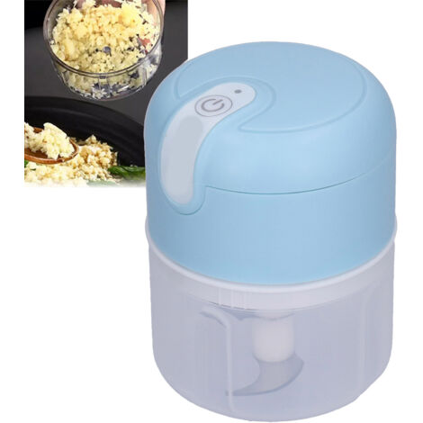 Mini prensador eléctrico recargable – 250 ml, ABS y acero inoxidable 304, azul