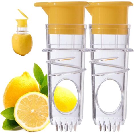 Mini presse-citron, presse-citron spiralé, presse-agrumes manuel, filtre intégré, presse-agrumes pour oranges et citrons verts, presse-citron vert pour cocktails et boissons (2 pièces)