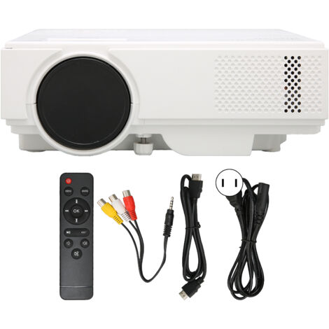 Mini Projecteur HD 1080P Portable 1500:1 Compatibilité Large Dissipation Thermique Fonctions Multiples 100‑240V Prise US