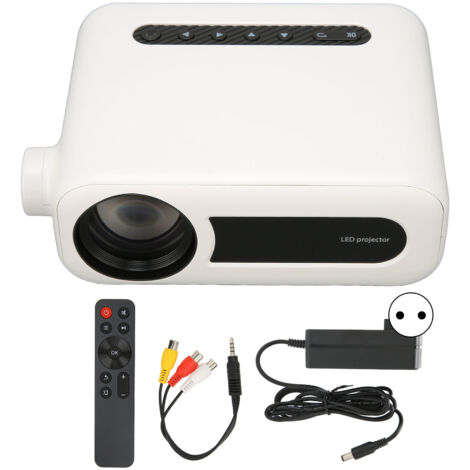 Mini Projecteur LED Portable 1080P HD 5G WiFi Intelligent Projecteur Lumière LED Source Lumineuse Prise EU
