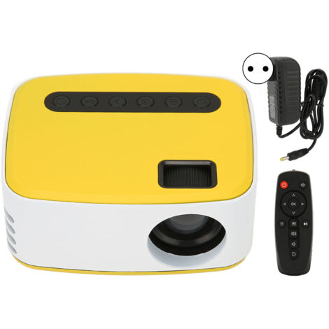 Mini Projecteur LED Portable WiFi USB 1080P Haut-Parleur Intégré pour Maison Camping Voyage 100‑240V Prise EU