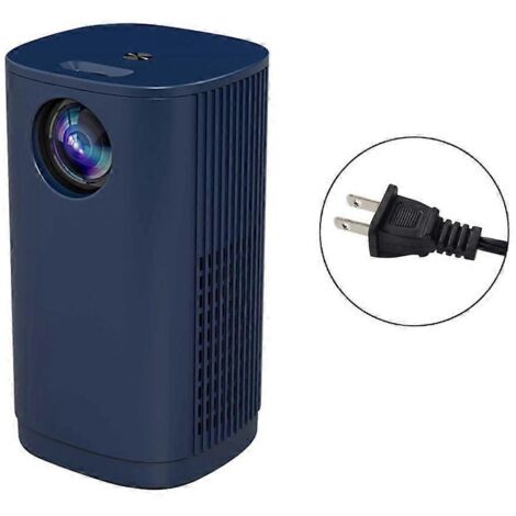 Mini projecteur LED T1 480x360 pixels, mini projecteur vidéo USB 1080p, prise US, bleu