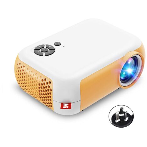 Mini projecteur portable A10 compatible 1080p LED pour lecteur DVD/clé USB - Prise australienne