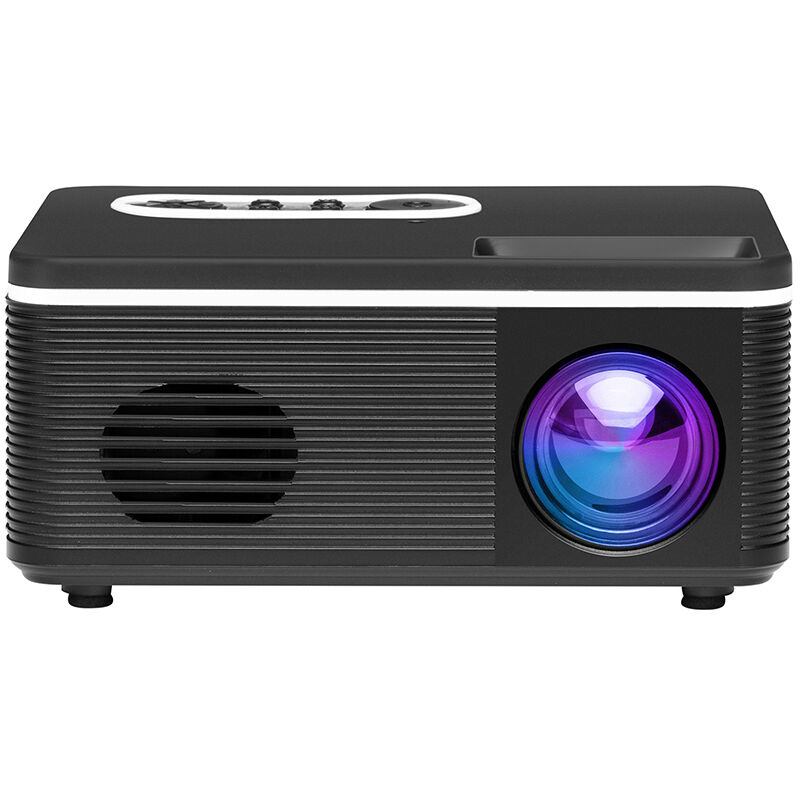 

Mini proyector 1080P de 30 lumenes, luz LED portatil, puerto USB AV para oficina, cine en casa, enchufe de la UE al aire libre, Negro, enchufe de la