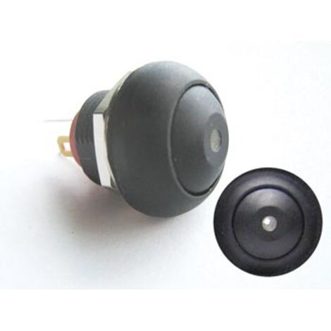MINI PULSANTE CON LED BIANCO 1P SPST OFF-(ON)