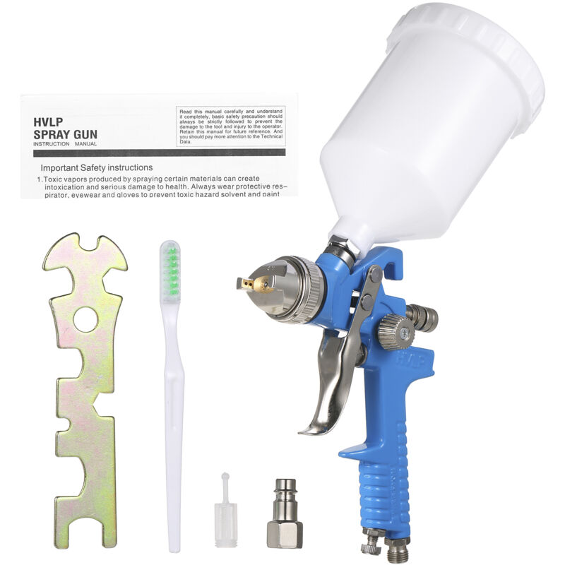 Lifcausal - Mini pulvérisateur de peinture à air hvlp avec buse de 1,3 mm, capacité de 600 ml, pistolet à peinture à alimentation par gravité pour