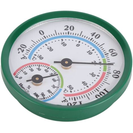 Mini puntatore tipo termometro igrometro misuratore di umidità della temperatura interna monitor calibro TH103B faccia a colori conchiglia verde