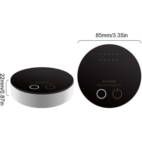 Mini purificador de aire portátil inteligente – Neutralizador de olores O3 de doble modo para armario, refrigerador, automóvil y baño – ABS, 85 mm, paquete de 2