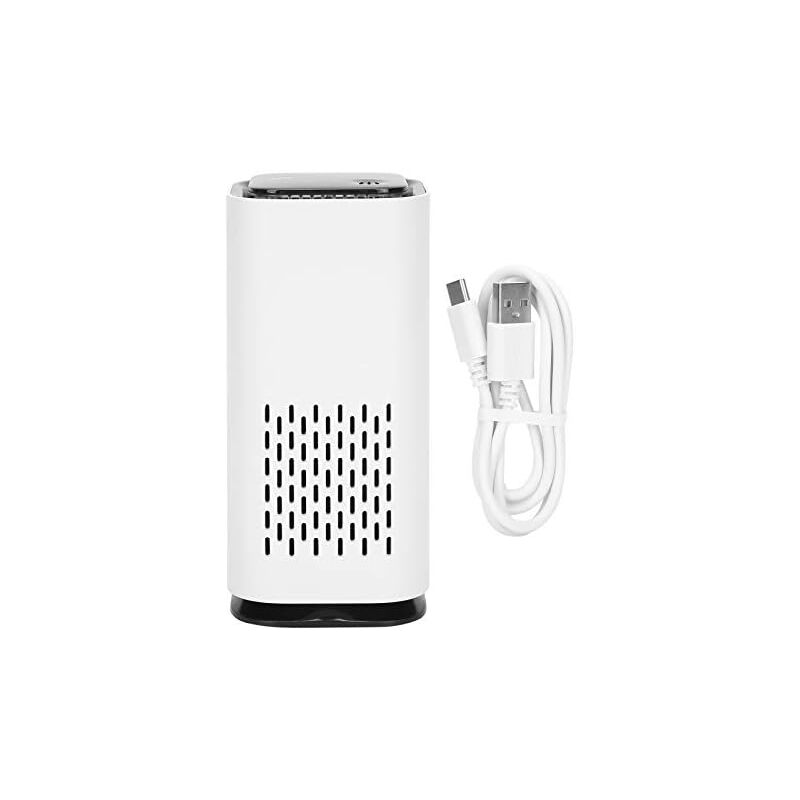 Mini purificateur d'air, purificateur d'air de fumée pour la maison Ioniseur portable avec filtre HEPA Port USB 5V Assainisseur de charbon actif