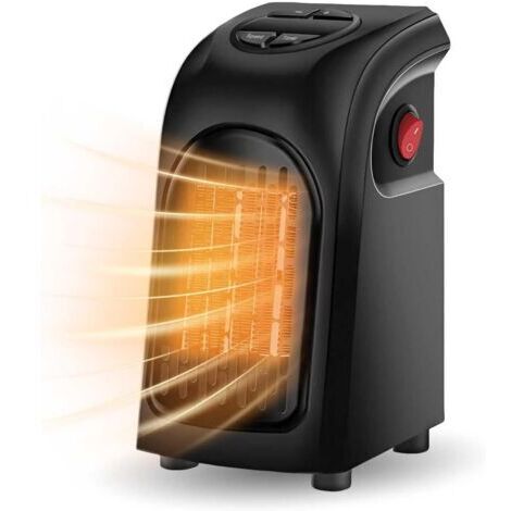 Mini radiateur à soufflet petit thermostat en céramique combustible avec 2 vitesses de chauffage et minuterie de 12 heures et température réglable plus affichage LED et protection contre la surchauffe