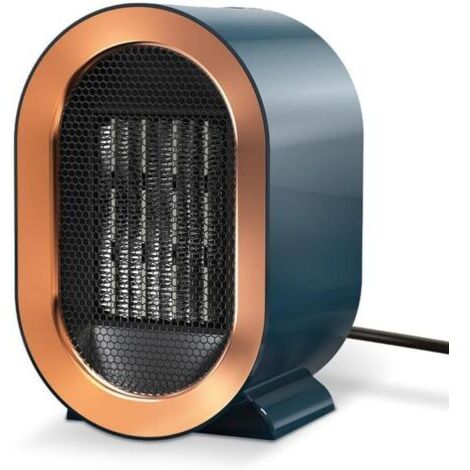 Mini radiateur électrique à économie d'énergie, radiateur soufflant électrique, chauffage d'appoint, 2 modes, convient pour le salon, la chambre, la salle de bain (bleu)