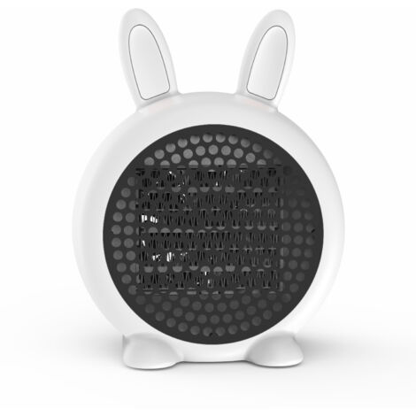 Mini radiateur électrique pour salle de bain, 500 watts, avec interrupteur d'inclinaison et capteur de surchauffe.
