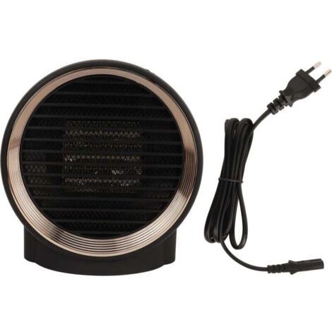 Mini radiateur électrique rond de 1000 W, fonctionnement silencieux, pour la maison, la chambre à coucher, le bureau, l'utilisation intérieure, noir, 95 V, prise UE 240 V