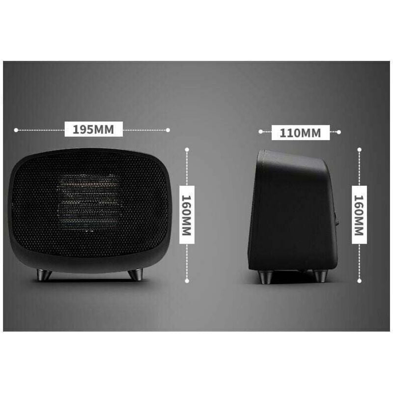 Alovez - Mini radiateur, petit radiateur électrique portable, radiateur de salle de bain, blanc