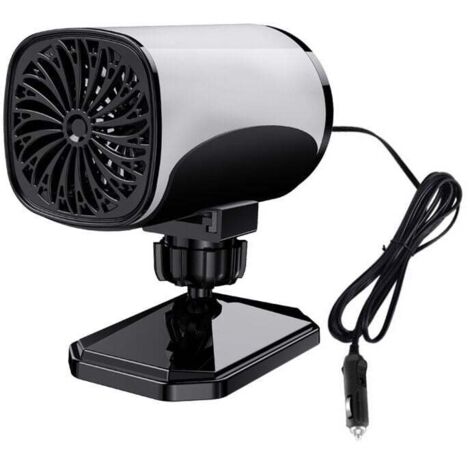 Mini radiateur soufflant 12V, radiateur soufflant à économie d'énergie 120W, ventilateur de chauffage électrique rotatif USB avec support rotatif à 360 degrés