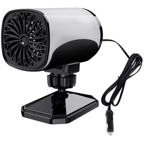 Mini radiateur soufflant 12V, radiateur soufflant à économie d'énergie 120W, ventilateur de chauffage électrique rotatif USB avec support rotatif à 360 degrés