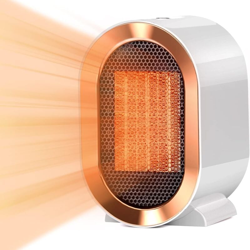 Mini Radiateur Soufflant à Économie d'Énergie Chauffage Soufflant Électrique Radiateur Soufflant 220V 1200W 2 Modes pour Salon, Chambre, Salle de