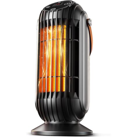 Mini Radiateur Soufflant à Économie d'Énergie Chauffage Soufflant Électrique Radiateur Soufflant Chauffage d'appoint 1500W Avec 3 Modes pour Salon, Chambre, Bureau, Salle de Bain