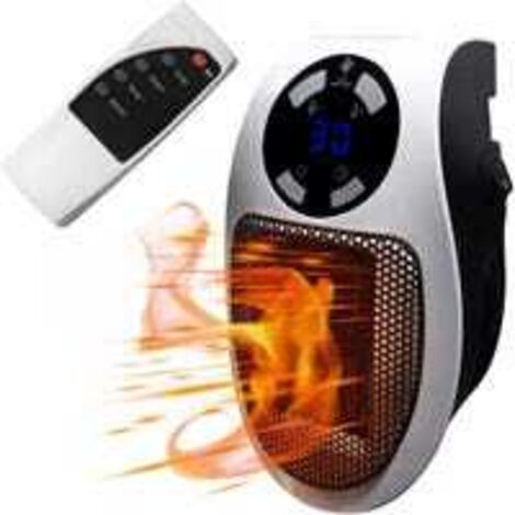 Mini radiateur soufflant céramique 500 W, silencieux, économique, pour salle de bain, chambre, convection, blanc