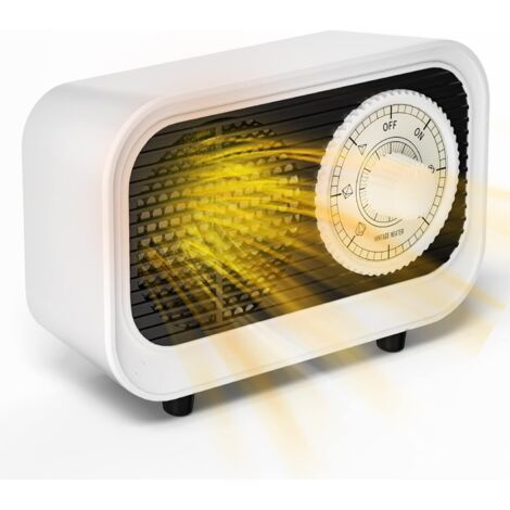 Mini Radiateur Soufflant Céramique 500W, Portable Appareil de Bureau à économie d'énergie, Chauffage Rapide Silencieux pour Chauffer les Mains et les Pieds en Hiver au Bureau ou sur le Bureau