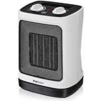 Mini Radiateur Soufflant Céramique avec Oscillation Automatique et 2 Réglages de Température - 2000W Pro Breeze