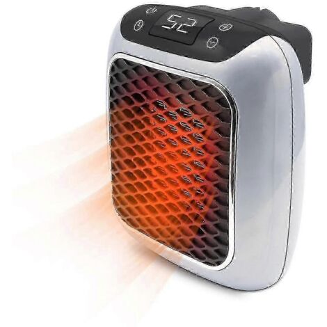 Mini radiateur soufflant, prise chauffante, radiateur soufflant, 800 W, télécommande, prise australienne - JAGray Noir