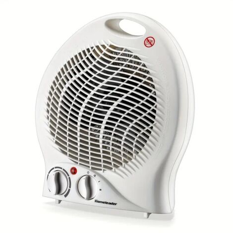 Mini radiateur vertical domestique 3 vitesses, anti-tremblement, 2000 watts, mini et portable (blanc)