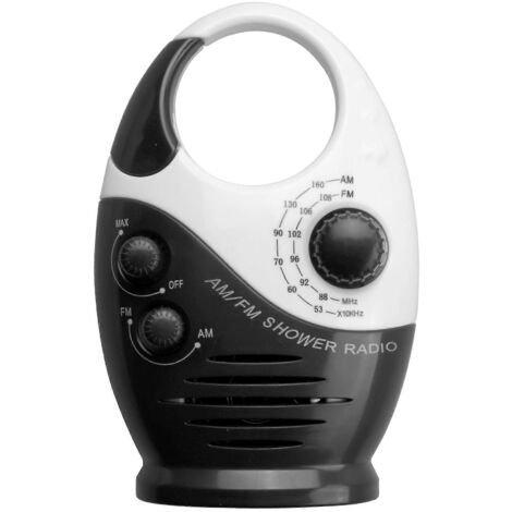 Mini radio de douche AM/FM, radio de salle de bain étanche, radio musicale à suspendre ---