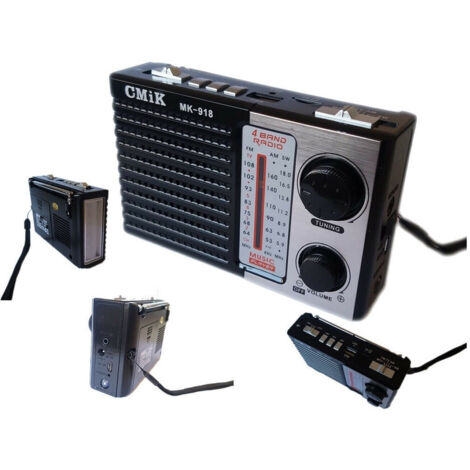 Mini Radio Portatile Radiolina Ricaricabile Fm Lettore Mp3 Usb Microsd Cmik Mk918